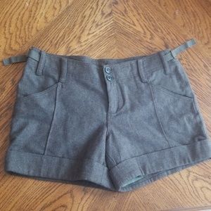 Wool Military Style Shorts